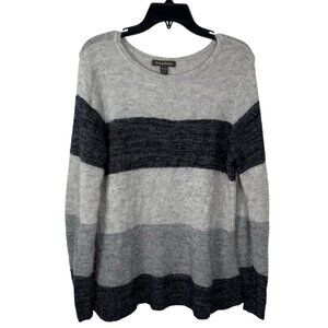 Tommy Bahama Wool Blend Color Block Grey Sweater Soft Women's Size XL GUC